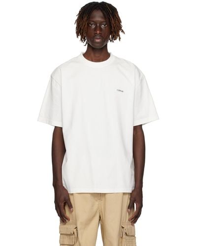 C2H4 ホワイト ロゴプリント Tシャツ