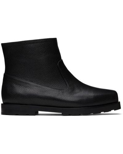 we11done Shrunken Ankle Boots - Black