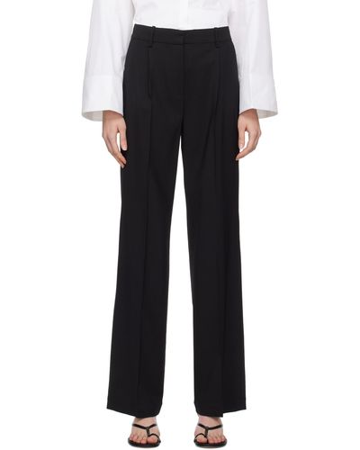 Co. Pleated Trousers - Black