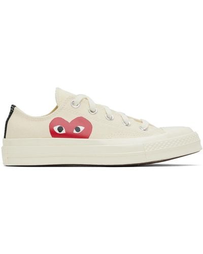 COMME DES GARÇONS PLAY Comme Des Garçons Play Off-white Converse Edition Play Chuck 70 Low-top Trainers - Black