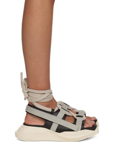 Rick Owens Black & Off-white Geth Sandals - Brown