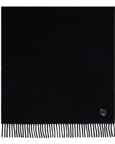 Maison Kitsuné Écharpe noire à logo de renard
