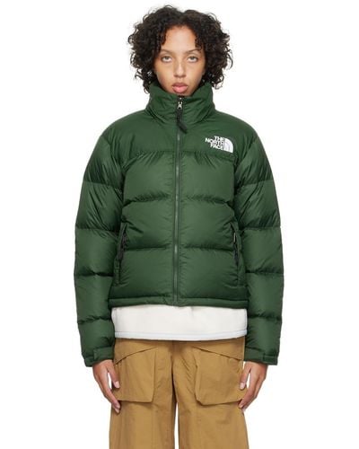 The North Face 1996 Retro Nuptse Brand-embroidered Regular-fit Shell-down Jacket - Green