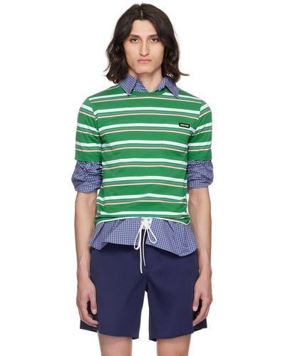 Miu Miu Striped T-shirt - Green