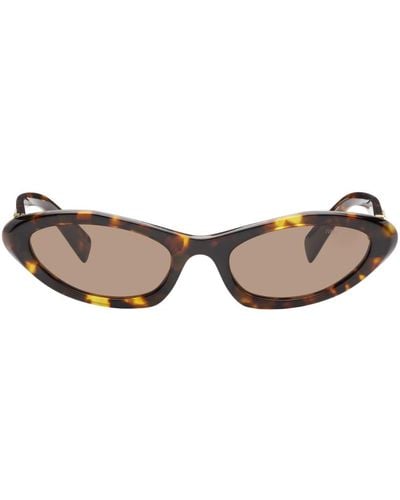 Miu Miu Tortoiseshell Cat-eye Sunglasses - Black