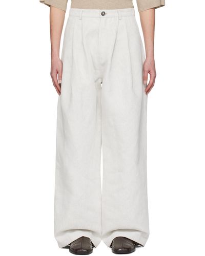 Mark Kenly Domino Tan Pantalon per - Blanc