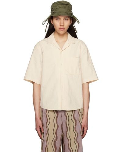 Jacquemus Off-white Le Raphia 'la Chemise Cordao' Shirt - Multicolour