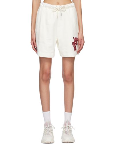 Moncler White Oversized Shorts - Multicolour