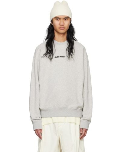 Jil Sander Grey Oversized Sweatshirt - Multicolour