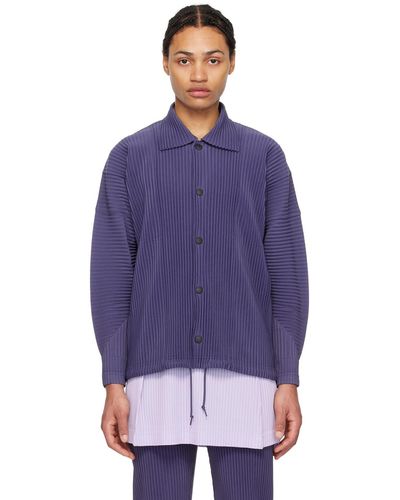 Homme Plissé Issey Miyake Homme Plissé Issey Miyake Navy Monthly Colour February Jacket - Purple