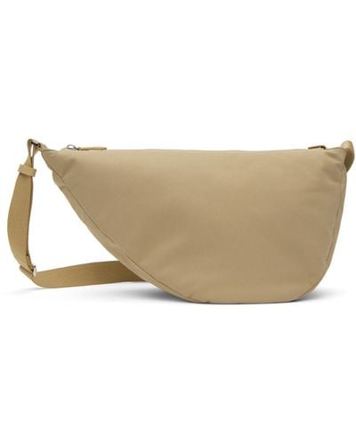 The Row Beige Slouchy Banana Pouch - Black