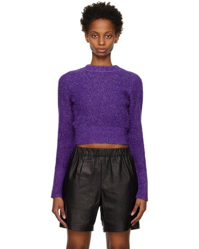 Ami Paris Purple Shinny Sweater