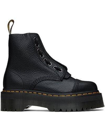 Dr. Martens レザー Sinclair プラットフォーム ブーツ - ブラック