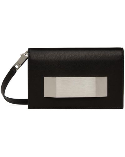 Rick Owens Pochette noire en cuir de veau