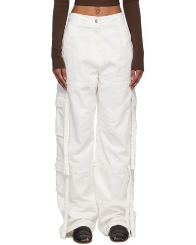 ANDREADAMO Andreādamo Military Pocket Cargo Trousers - White