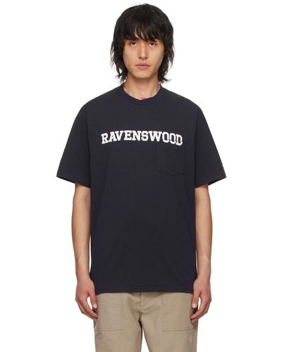 Engineered Garments Enginee garments t-shirt 'ravenswood' bleu marine - Noir