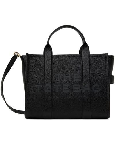 Marc Jacobs Moyen cabas 'the tote bag' noir en cuir