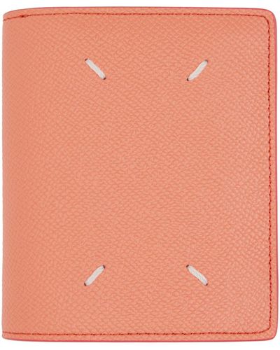 Maison Margiela Orange Four Stitches Wallet - Pink