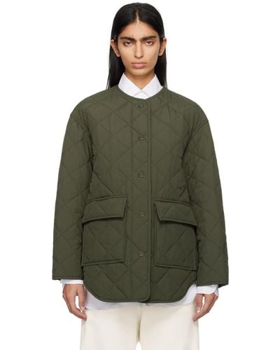 BOSS Khaki Quilted Jacket - Green