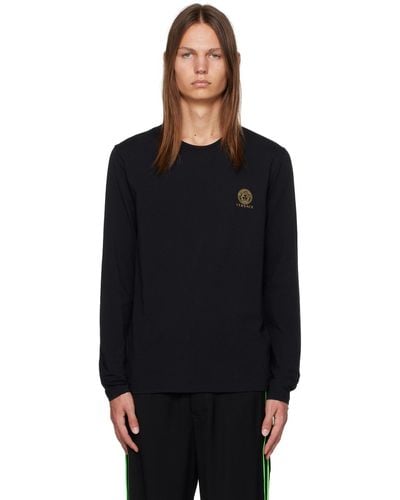 Versace メドゥーサ 長袖tシャツ - ブラック