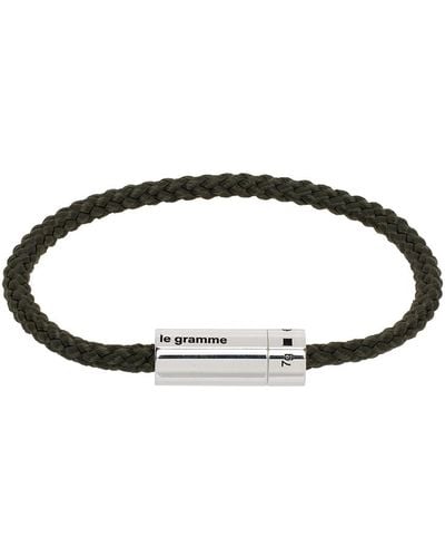 Le Gramme 'le 7g' Nato Cable Bracelet - Black