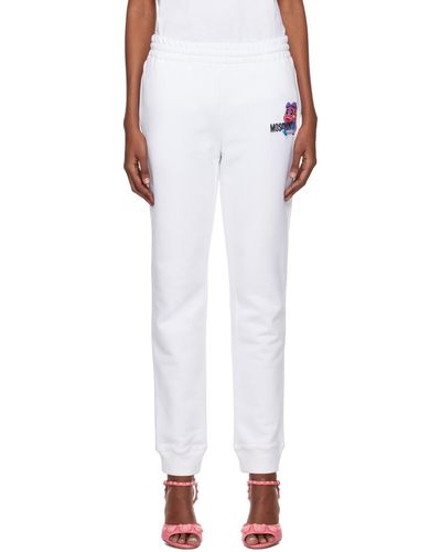 Moschino White Puzzle Bobble Lounge Trousers