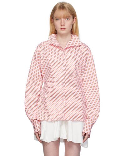 TALIA BYRE Striped Shirt - Pink