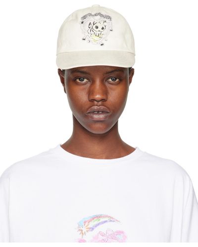 we11done Off- Character Print Cap - White