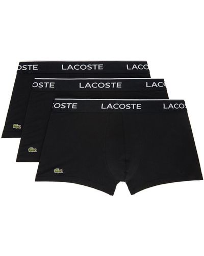 Lacoste Three-pack Black Logo Boxers