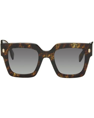 Fendi Brown Roma Sunglasses - Black