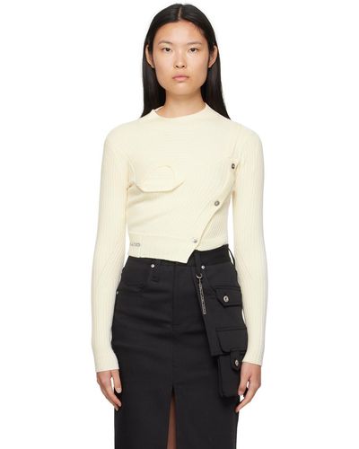 Feng Chen Wang Off- Ribbed Sweater - Black