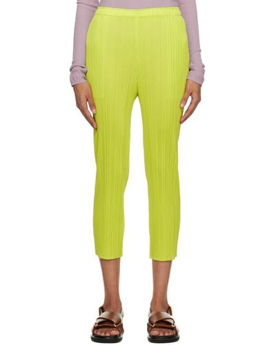 Pleats Please Issey Miyake Yellow Monthly Colours December Pants