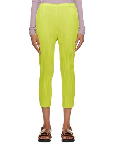 Pleats Please Issey Miyake Yellow Monthly Colours December Trousers