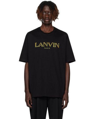 Lanvin T-shirt noir à logo brodé