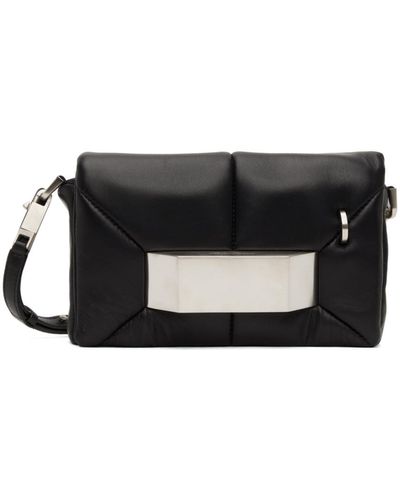 Rick Owens Black Quilted Griffin Bag