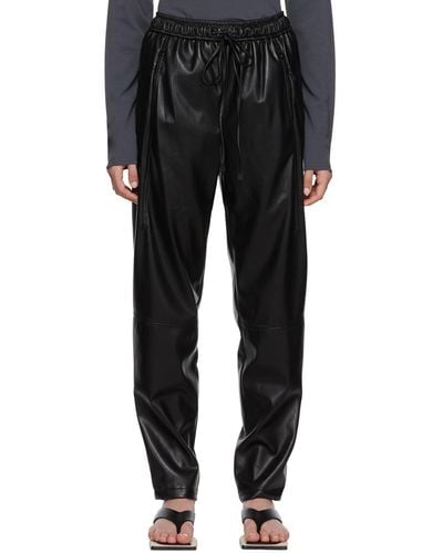 Low Classic jogger Faux-leather Trousers - Black