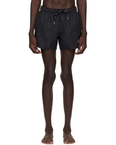 HUGO Black Patch Swim Shorts