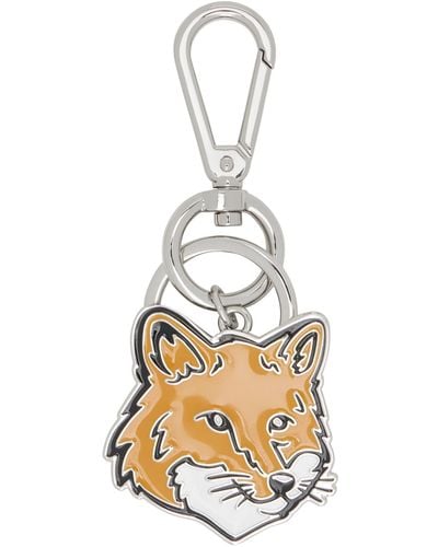 Maison Kitsuné Bold Fox Head Keychain - White