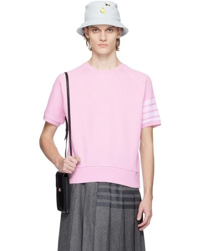 Thom Browne Pink 4-bar Sweatshirt