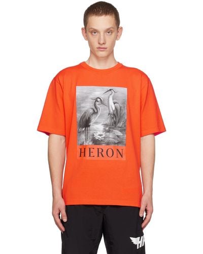 Heron Preston Heron Tシャツ - オレンジ