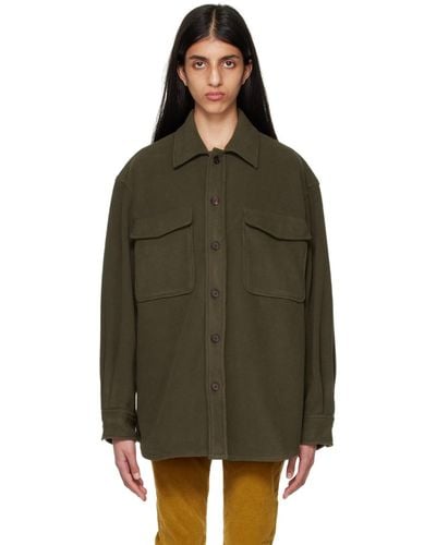 6397 Khaki Polyester Jacket - Green