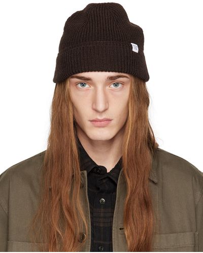 Norse Projects Brown Rib Beanie