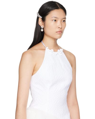 ShuShu/Tong Yvmin Edition Cruciate Flower Pearl Hair Clip - White