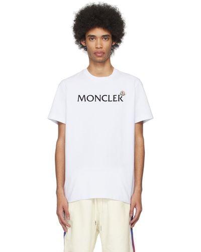 Moncler T-shirt Lettrage - Blanc