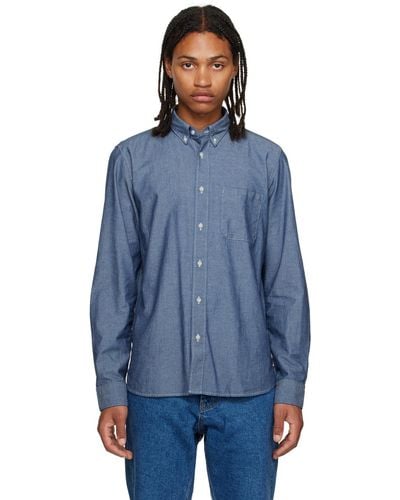 HUGO Blue Pocket Long Sleeve Shirt