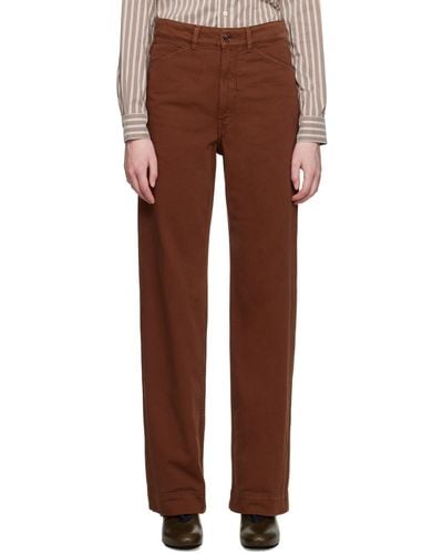 Lemaire Brown Relaxed-fit Jeans