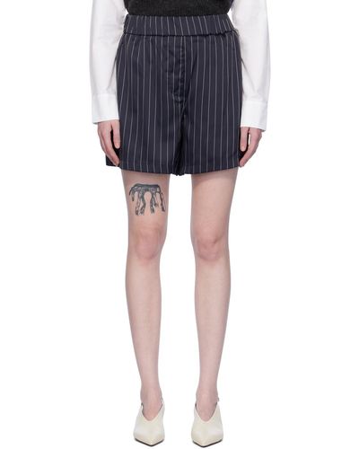Elleme Striped Shorts - Black