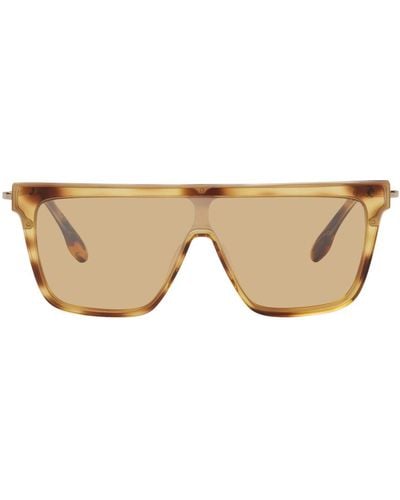 Victoria Beckham Tortoiseshell Shield Sunglasses - Black