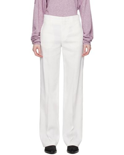 Isabel Marant White Scarly Trousers