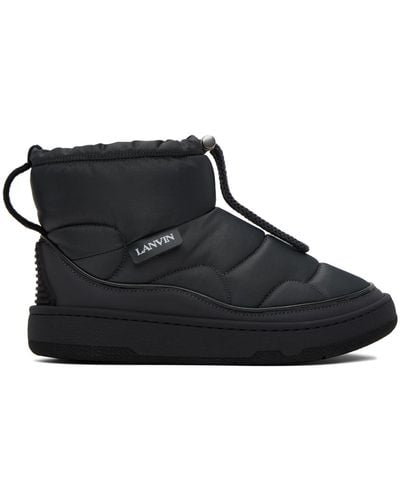 Lanvin Grey Curb Snow Boots - Black